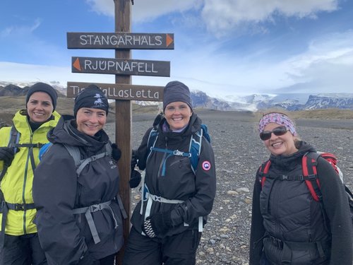 Group hiking